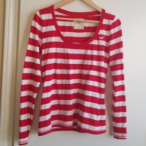 Hollister slim fit long sleeve stripped shirt